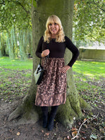 Black Half Shimmer Leopard Dress Isla